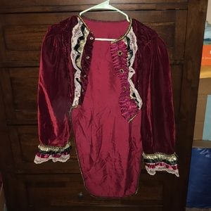 Red Velvet Costume Cropped Jacket (Halloween)